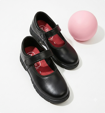 Girl Velcro School Shoe